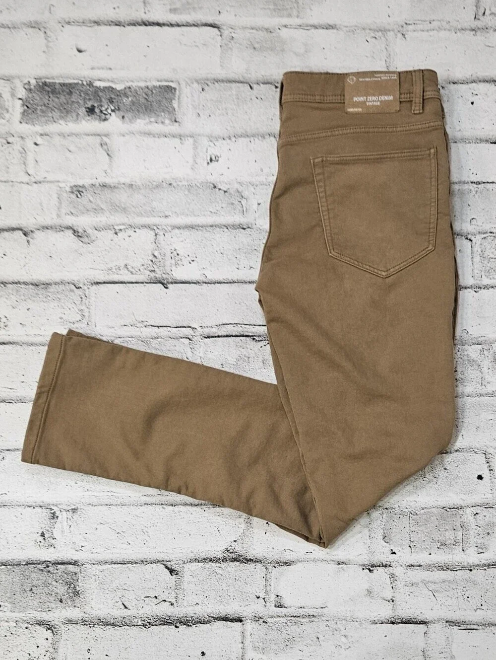 Point Zero Tan Slim Straight Jeans Men’s 33 Stretch Denim Pants